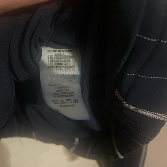 NWOT Vince Camuto Navy Striped Zip up lightweight jacket size large - Picture 9 of 14